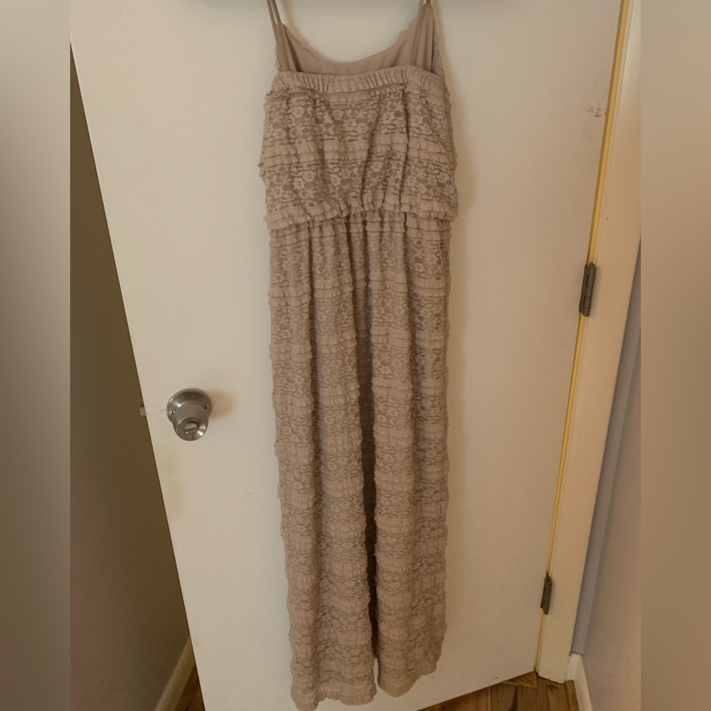 Cream lacy maxi dress